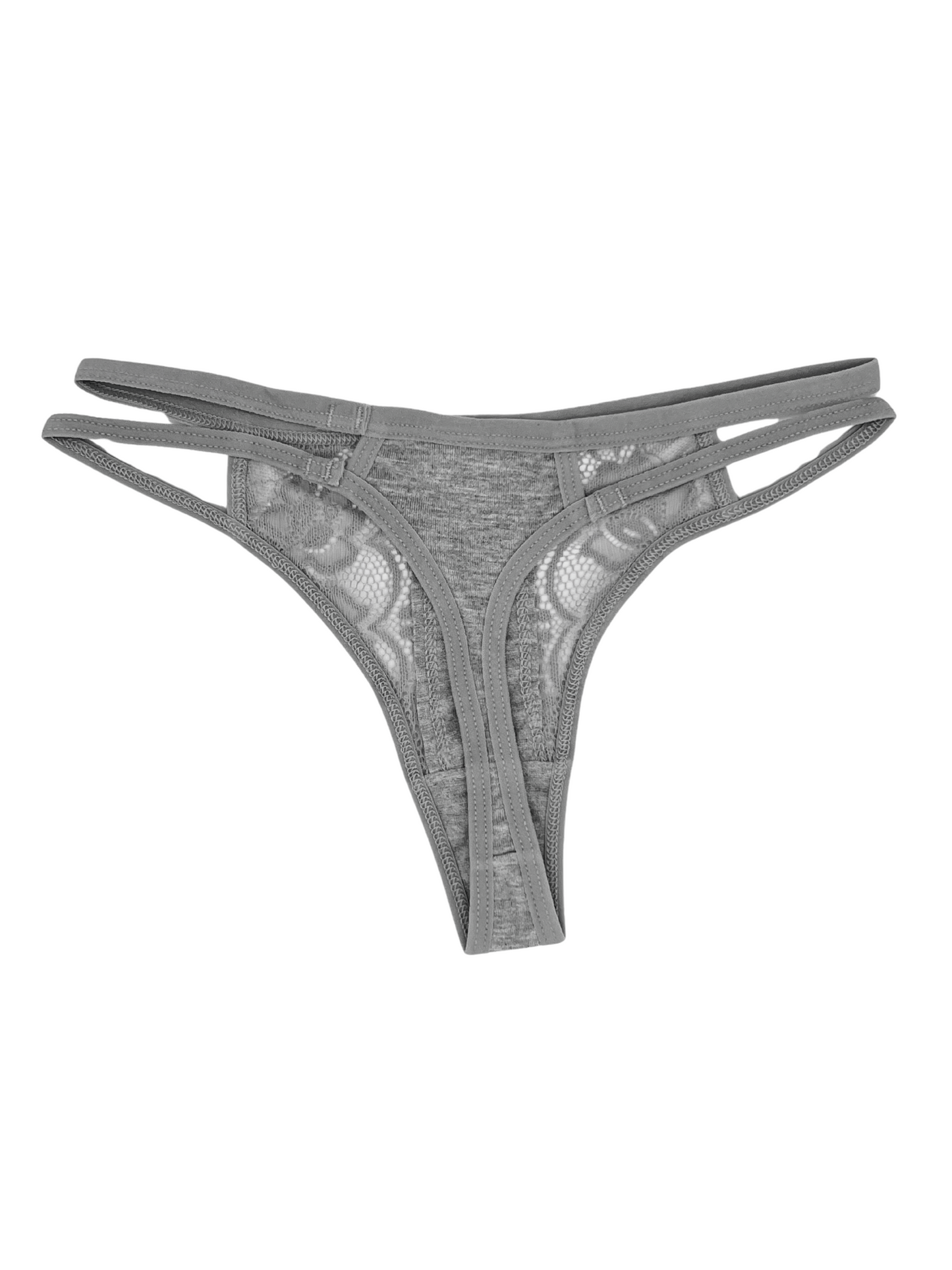 Double Strap Delicate Lace Thong