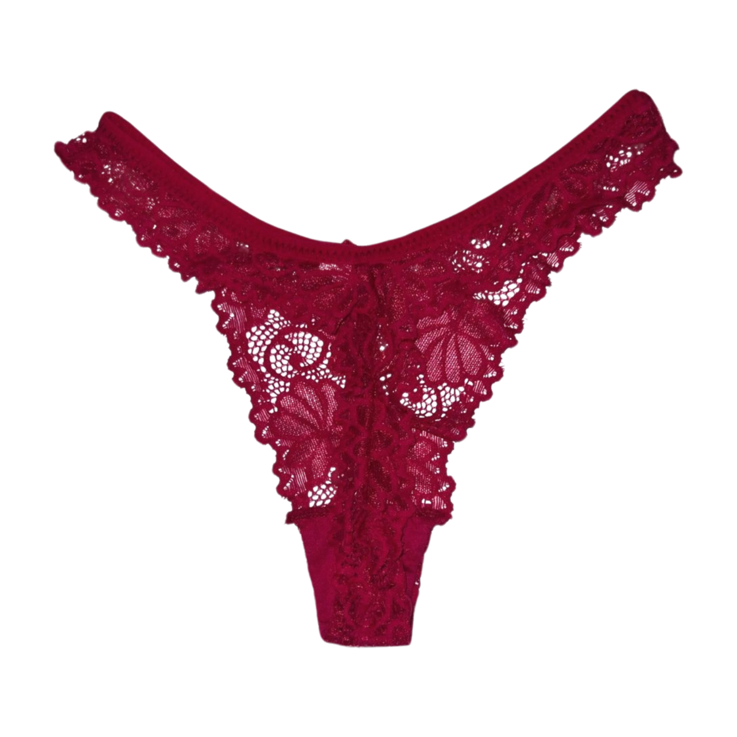 Floral Embroidery Lace Thong