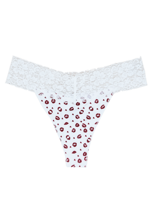 Lace trimmed Thong Panty