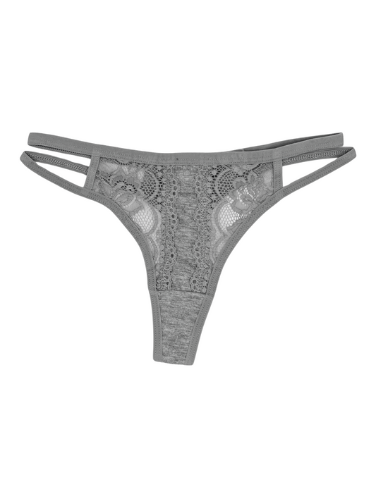Double Strap Delicate Lace Thong