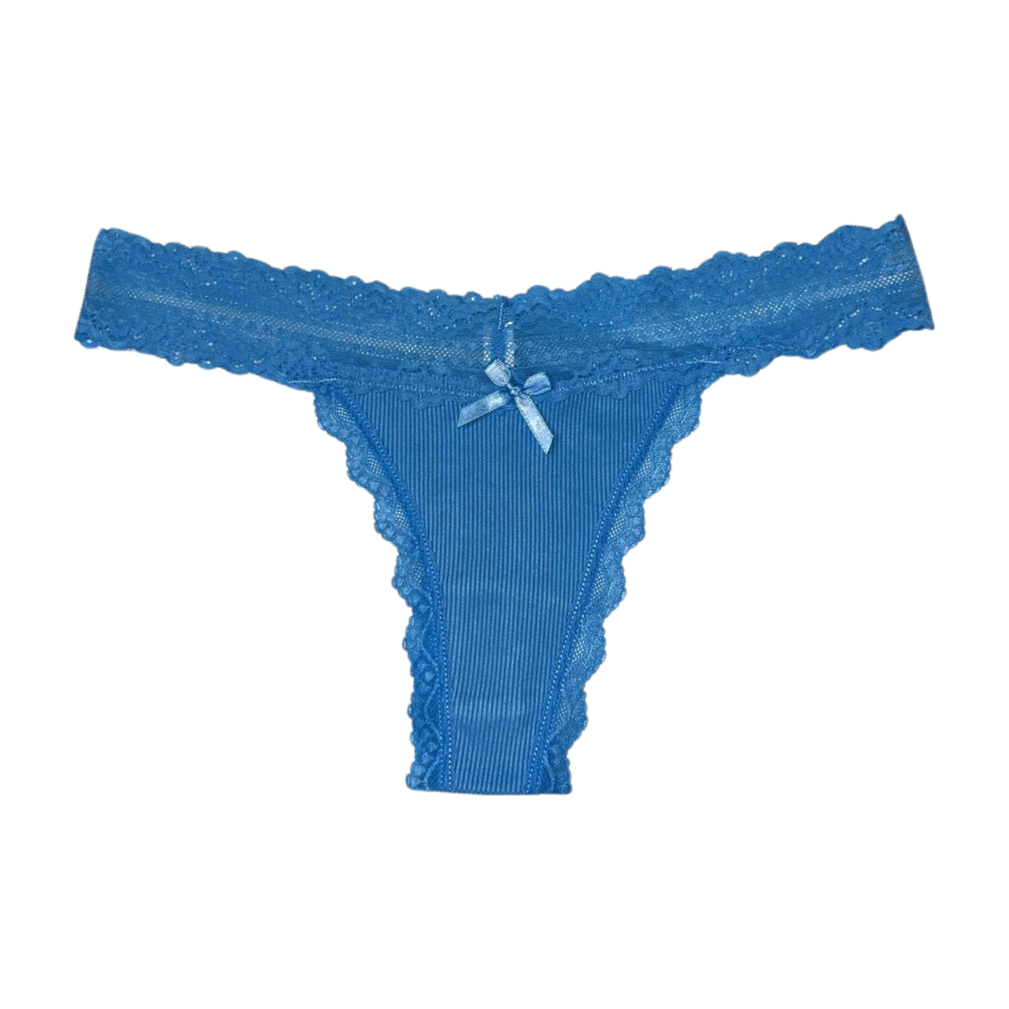 Lace Waistband Ruffles V Thong