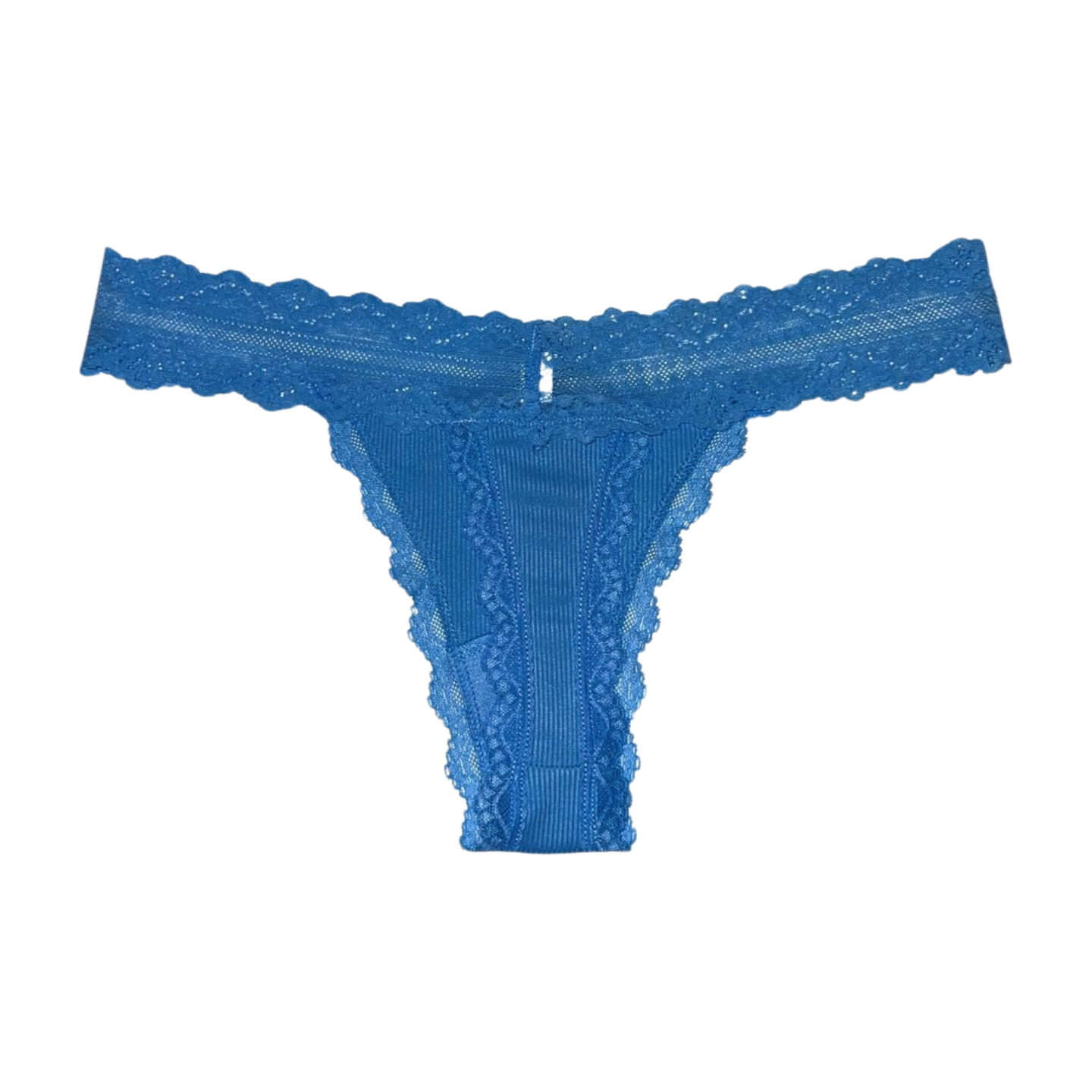 Lace Waistband Ruffles V Thong