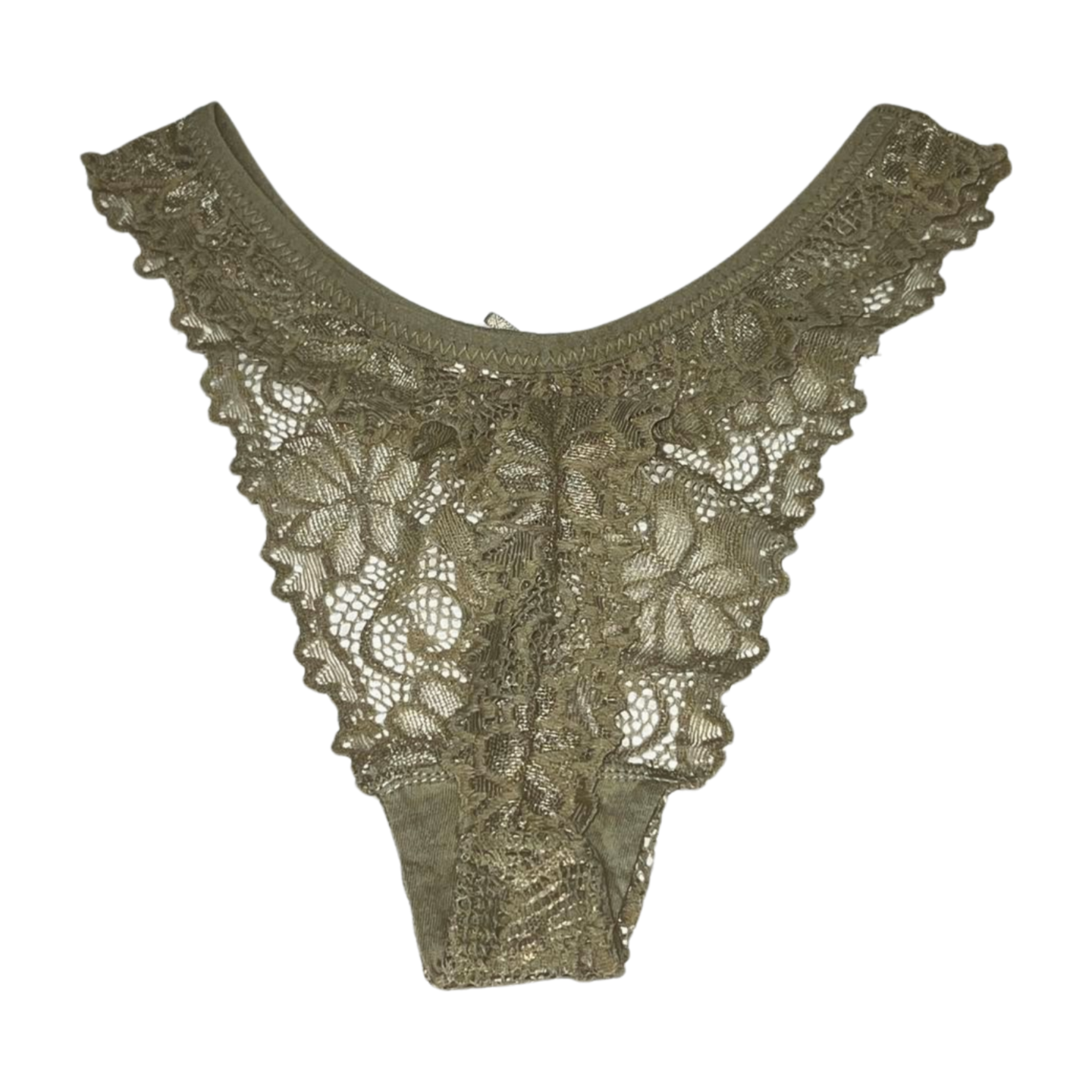 Floral Embroidery Lace Thong